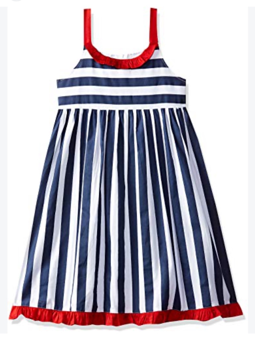 ATUN Girls Skater Mini Dress Size 11-12Y White/blue/red cotton